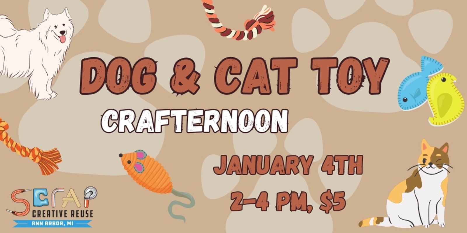 Banner image for Cat & Dog Toys Crafternoon - January.