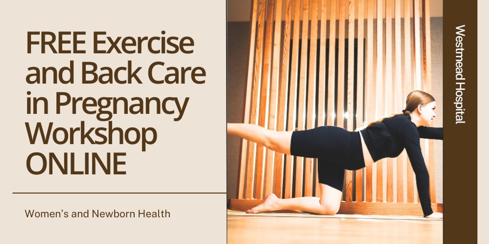 Banner image for FREE Exercise and Backcare in Pregnancy Thursday ONLINE 13th March 2025