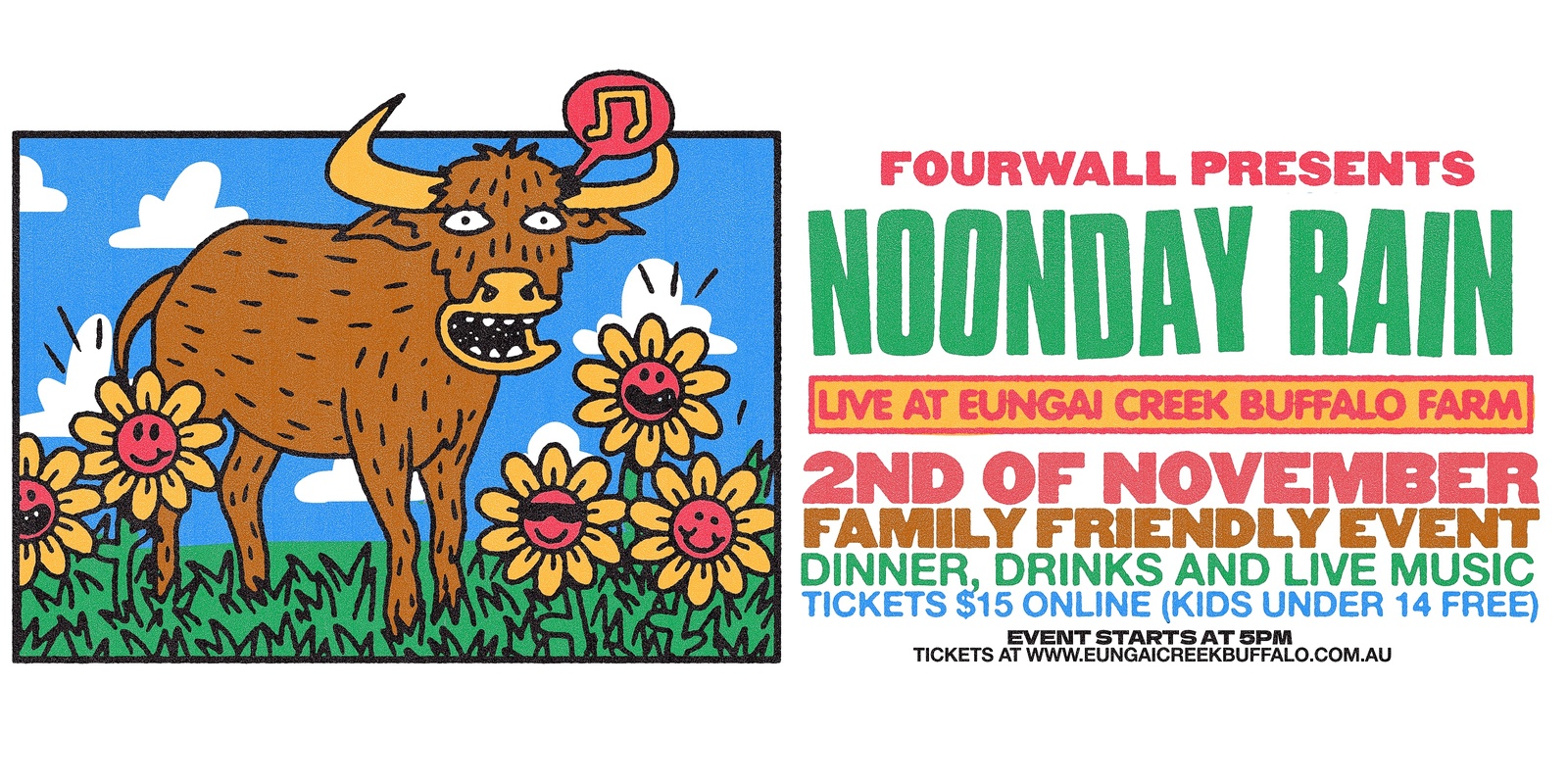 Banner image for Live at the Buffalo Farm - Noonday Rain 