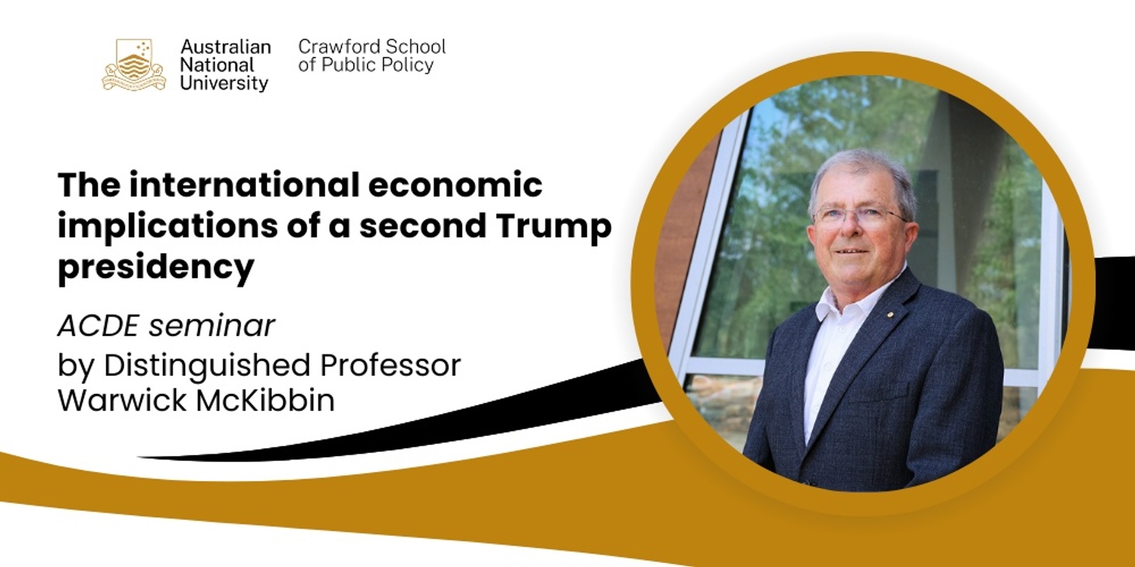 Banner image for ACDE seminar: The international economic implications of a second Trump presidency