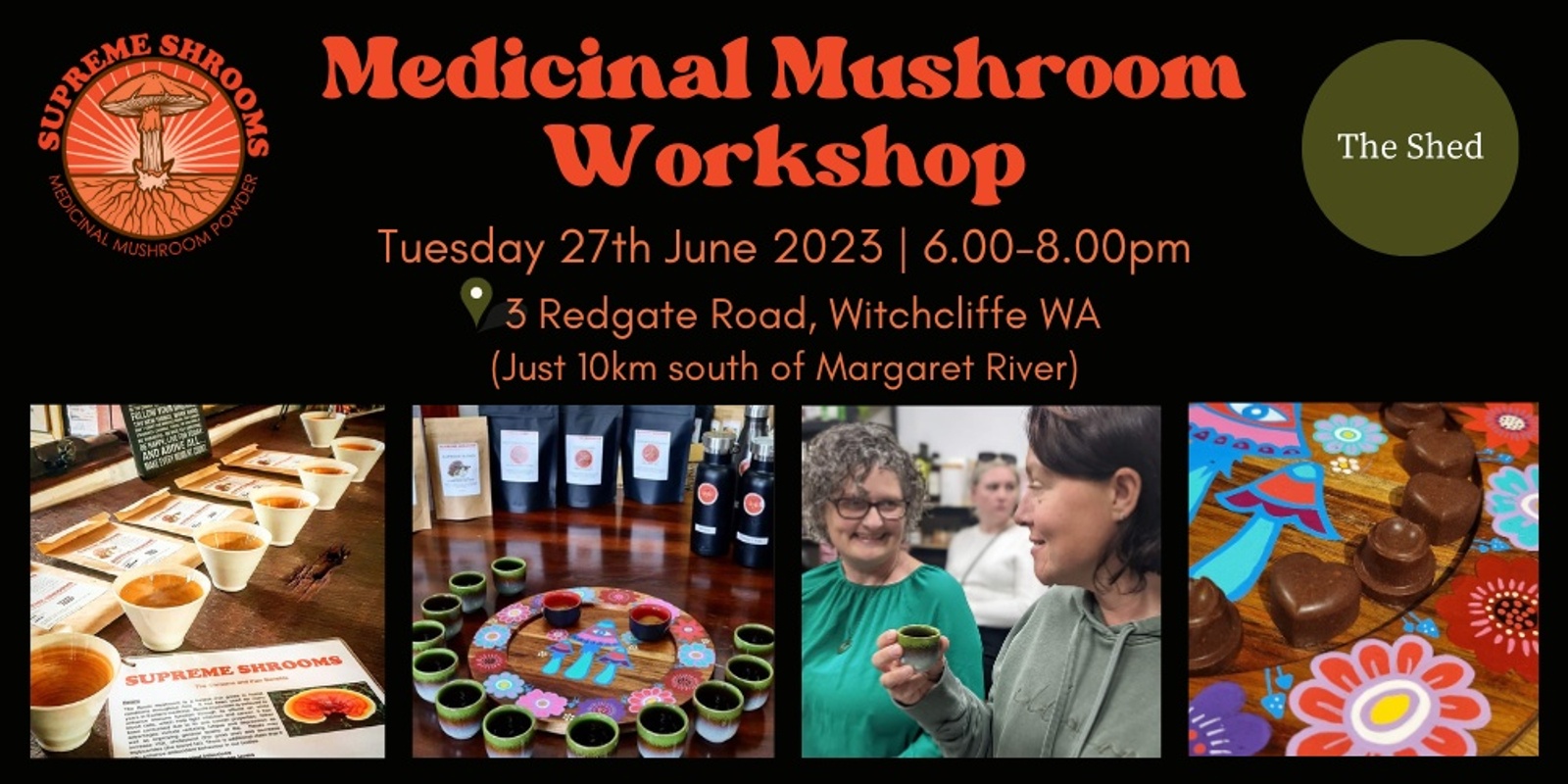 Banner image for Medicinal Mushrooms Workshop at The Shed Witchcliffe