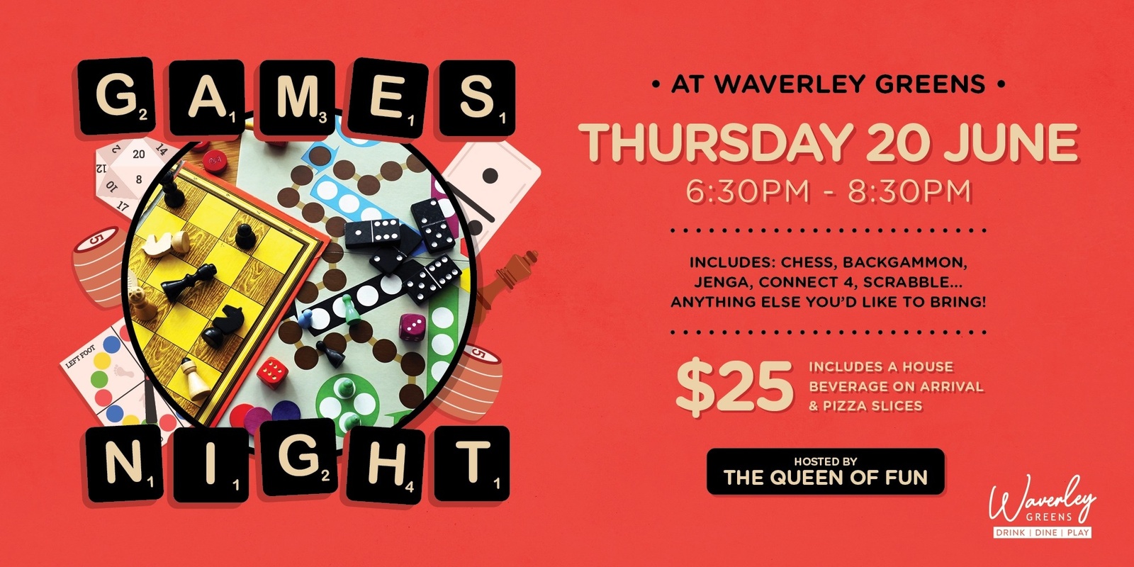 Banner image for Games Night at the Greens