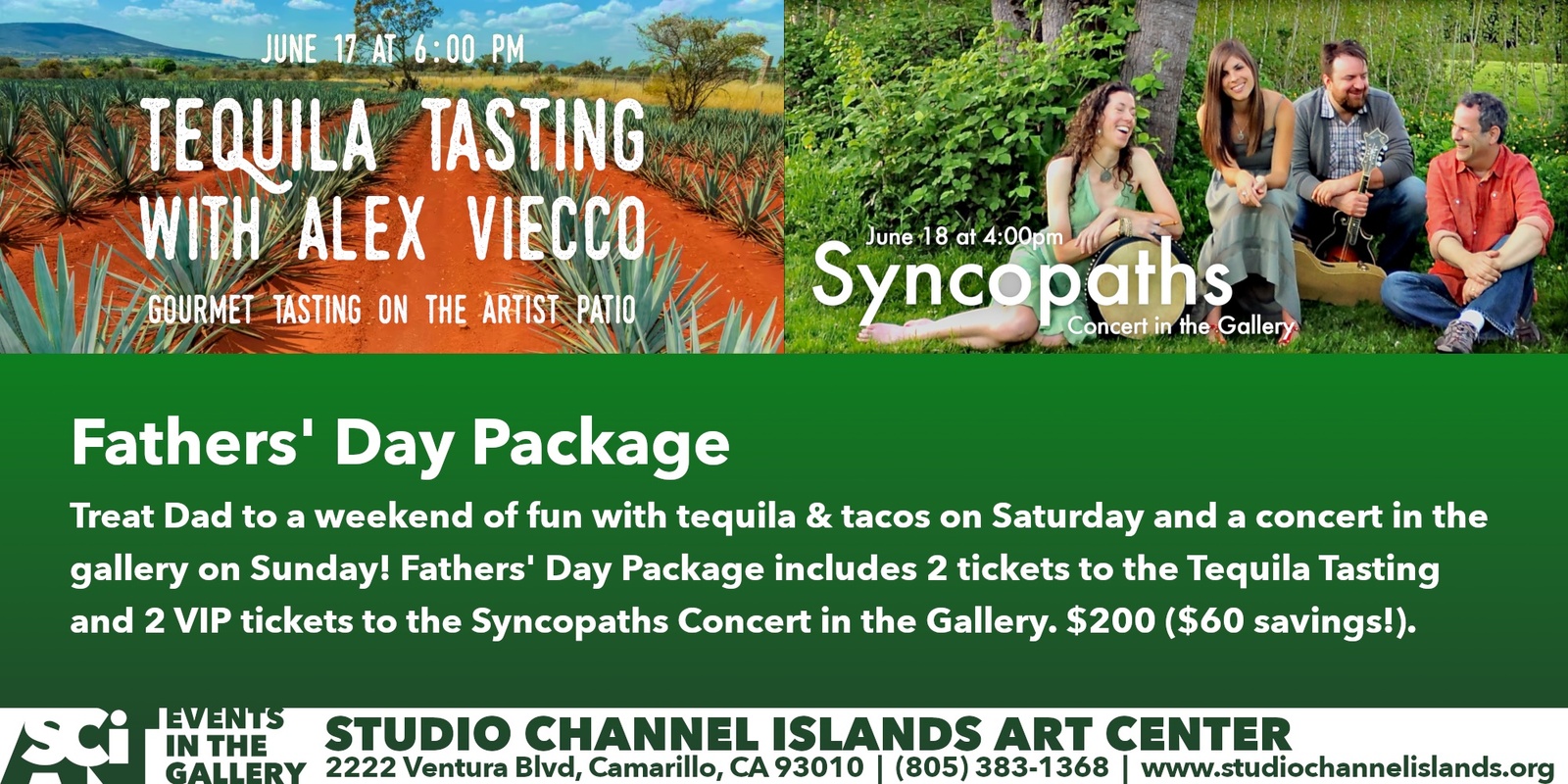 Banner image for Tequila Tasting and Concert – Fathers' Day Weekend Package