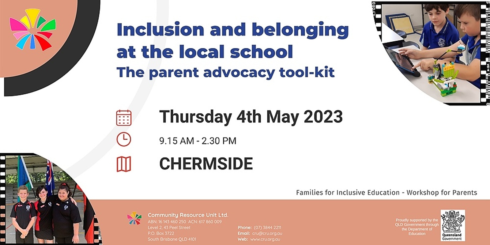 CHERMSIDE:  "Inclusion and belonging at the local school:  The parent advocacy tool-kit" - 4 May