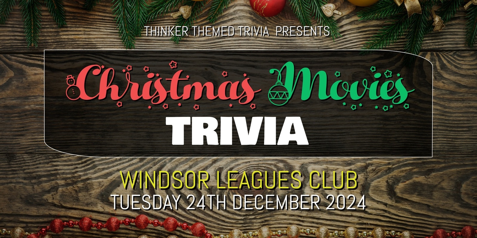 Banner image for Christmas Movies Trivia - Windsor Leagues Club