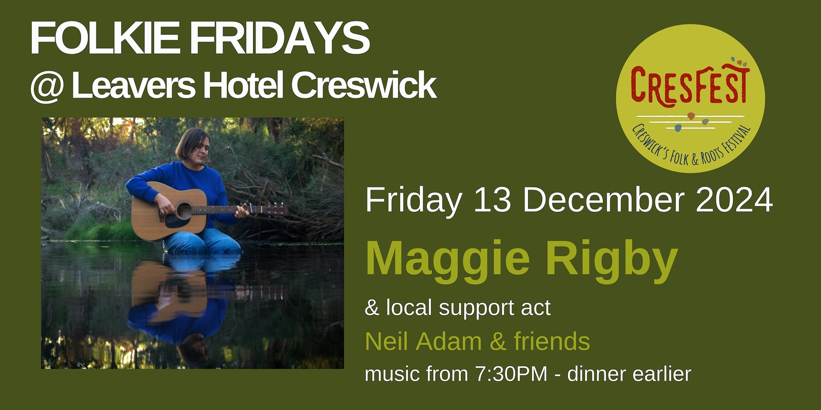 Banner image for FOLKIE FRIDAY DECEMBER 2024 - MAGGIE RIGBY @ LEAVER'S HOTEL