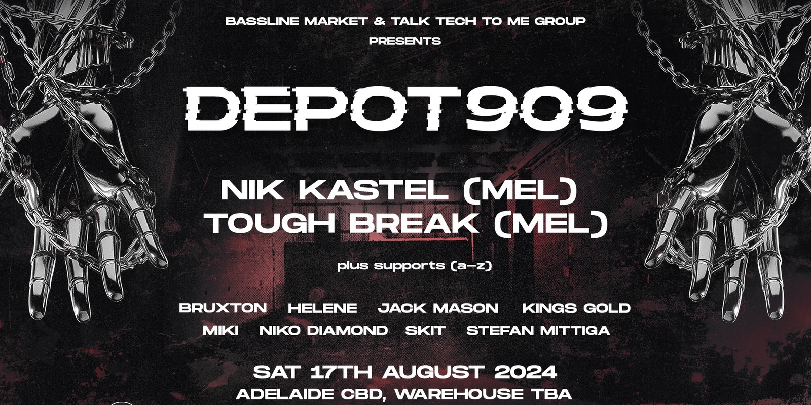 Banner image for DEPOT 909 • NIK KASTEL [MEL] & TOUGH BREAK [MEL]