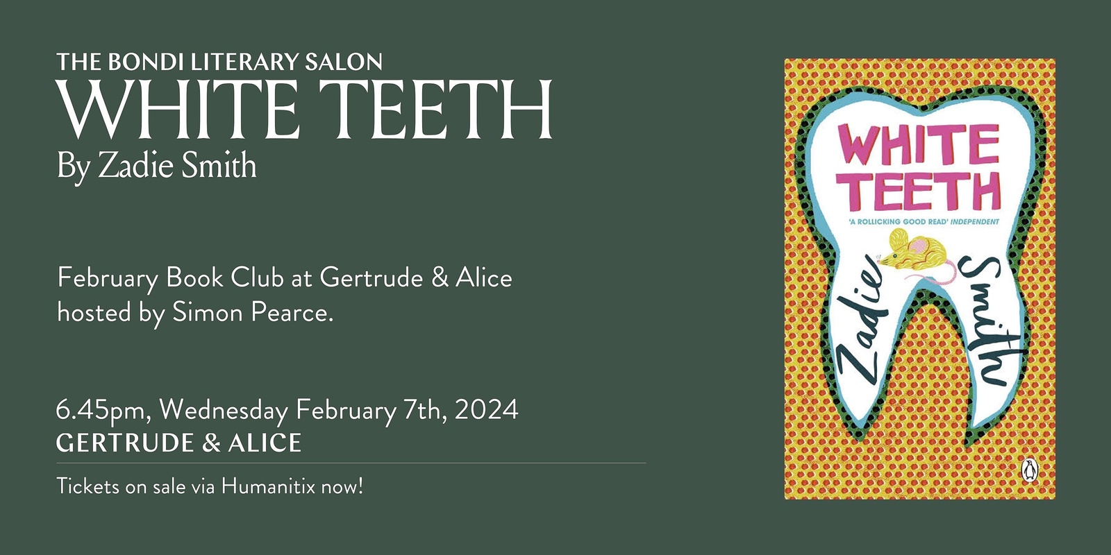 Banner image for Bondi Literary Salon February Book Club: White Teeth