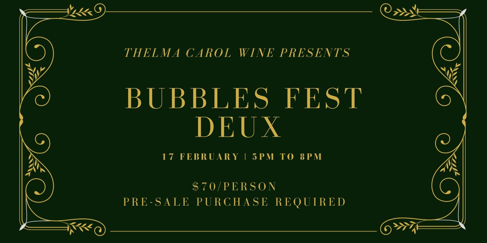 Banner image for Bubbles Fest Deux at Thelma Carol Wine