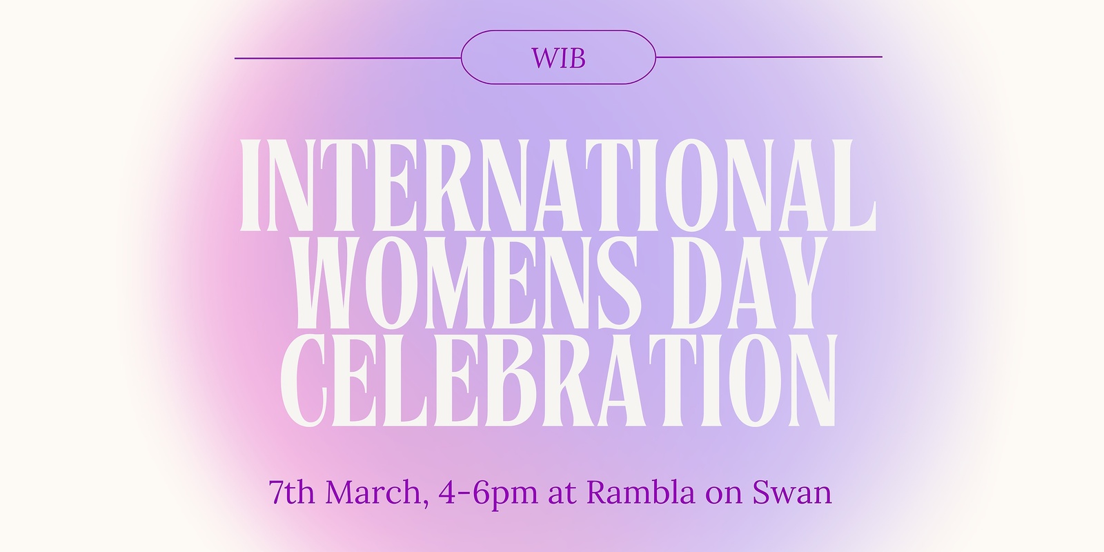 Banner image for International Women's Day Celebration with WIB