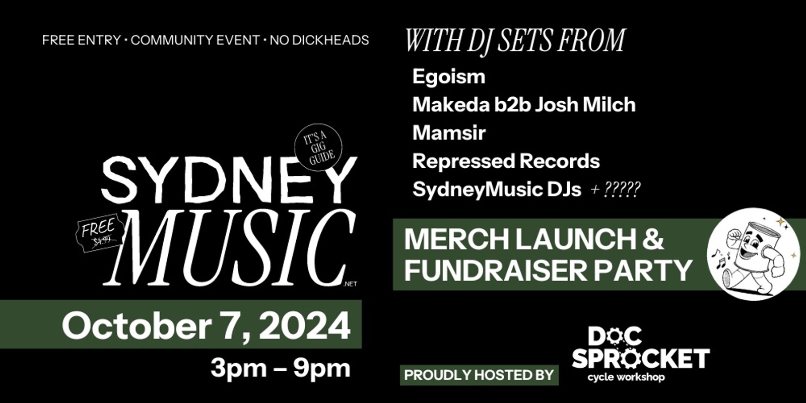 Banner image for SydneyMusic.net Merch Launch & Fundraiser