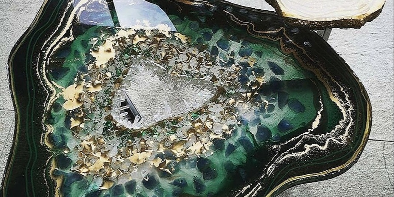 Banner image for Mixed Resin Art (choice of geode, tray, chopping board)