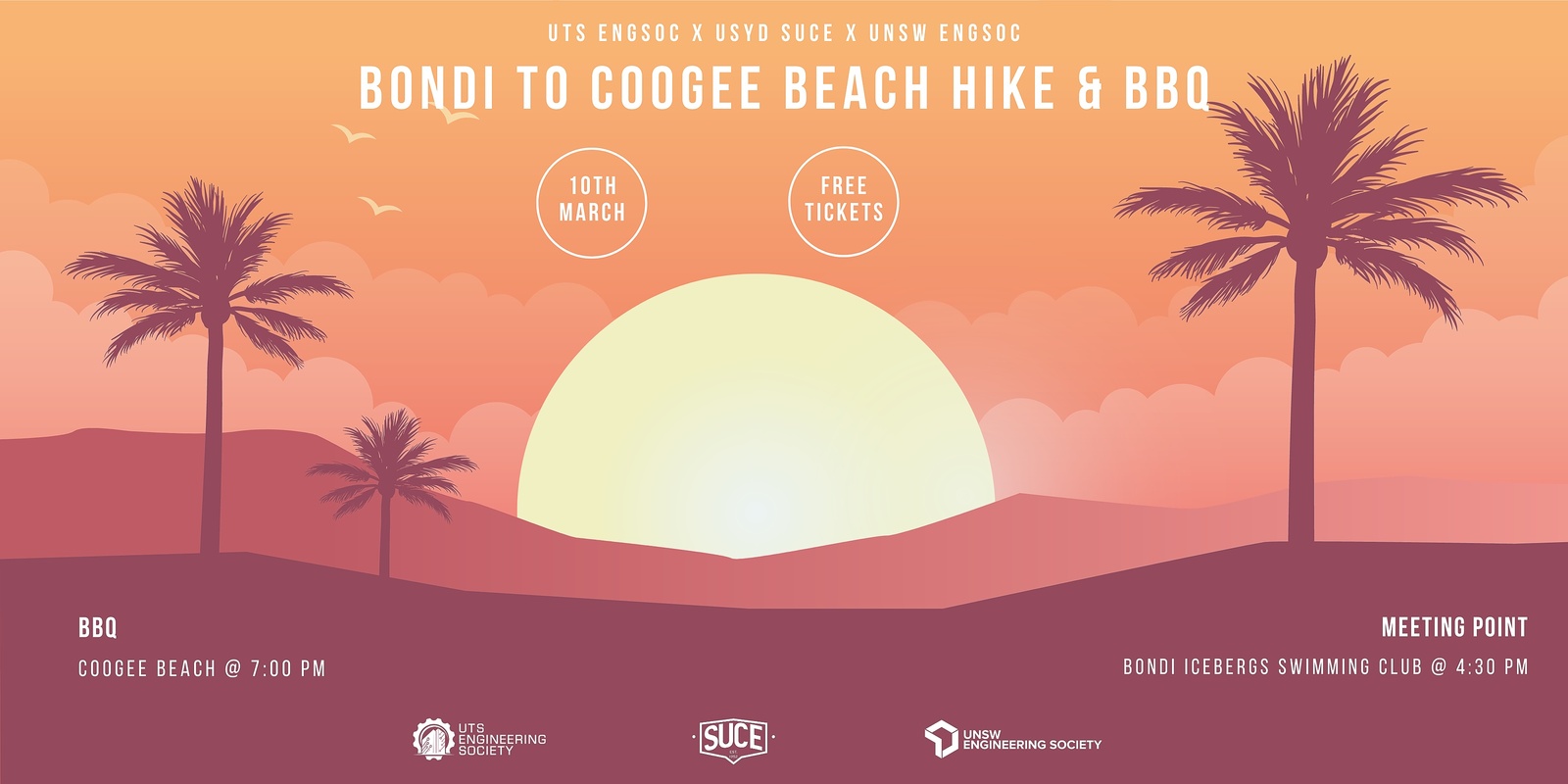 Banner image for UTS ENGSOC X UNSW ENGSOC X USYD SUCE BEACH HIKE