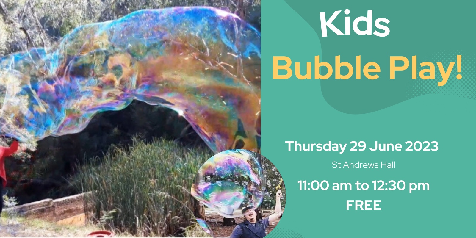 Banner image for Bubble Play workshop 29 June 2023