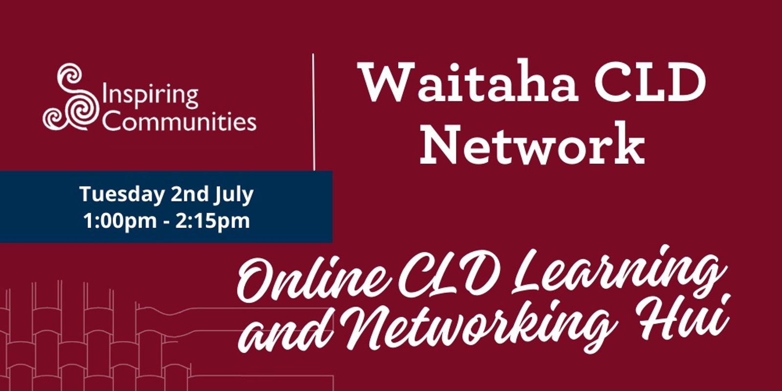 Banner image for Waitaha CLD Network - Online CLD Learning & Networking Hui