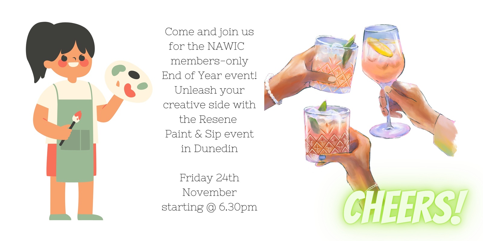 Banner image for NAWIC Otago - Resene Paint & Sip Event