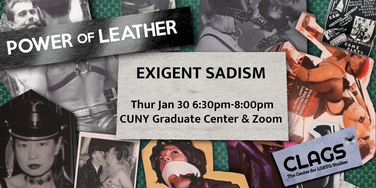 Banner image for CLAGS Presents: Exigent Sadism