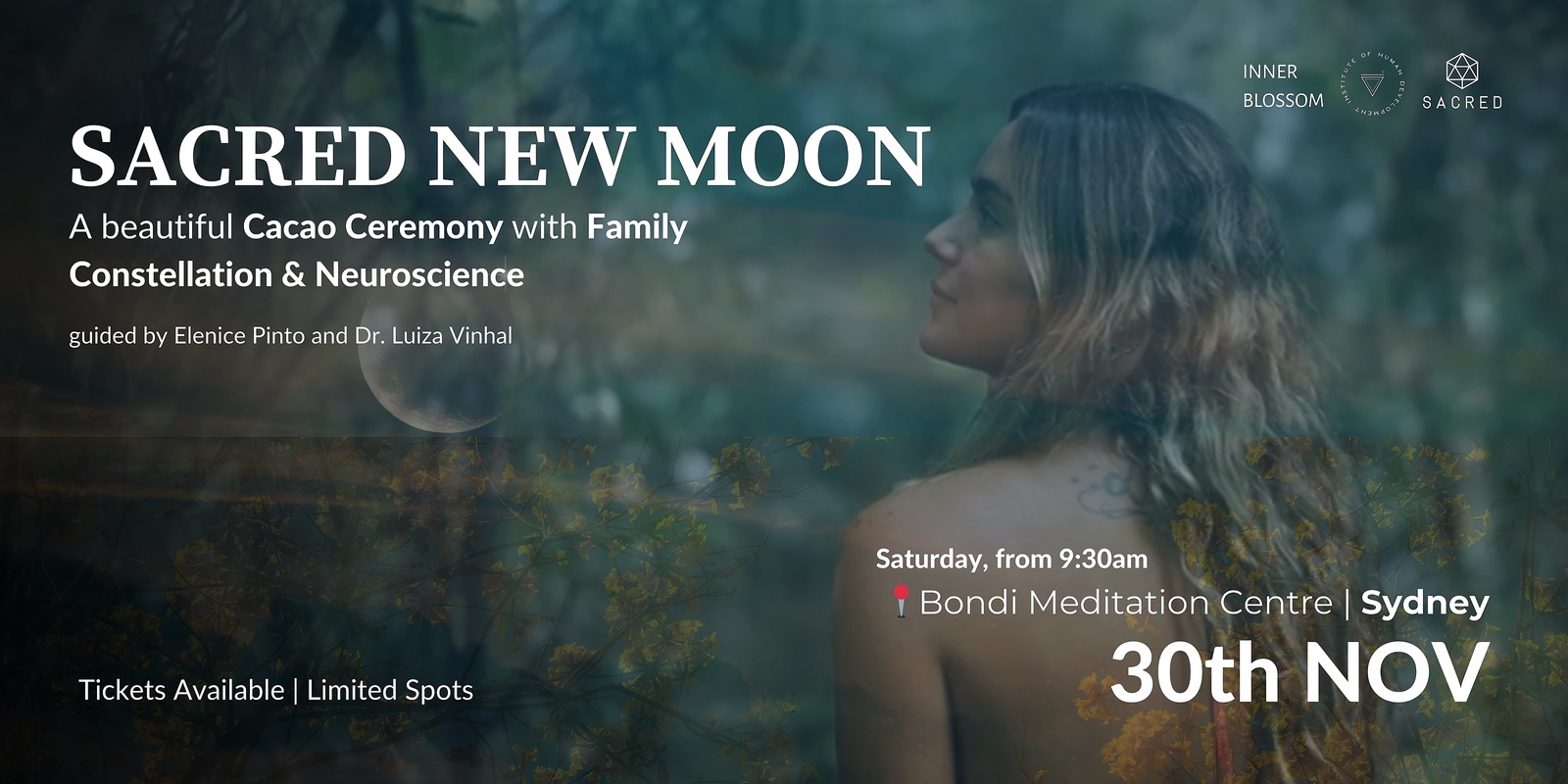 Banner image for 30th November | Sacred New Moon with Cacao, Family Constellation & Neuroplasticity