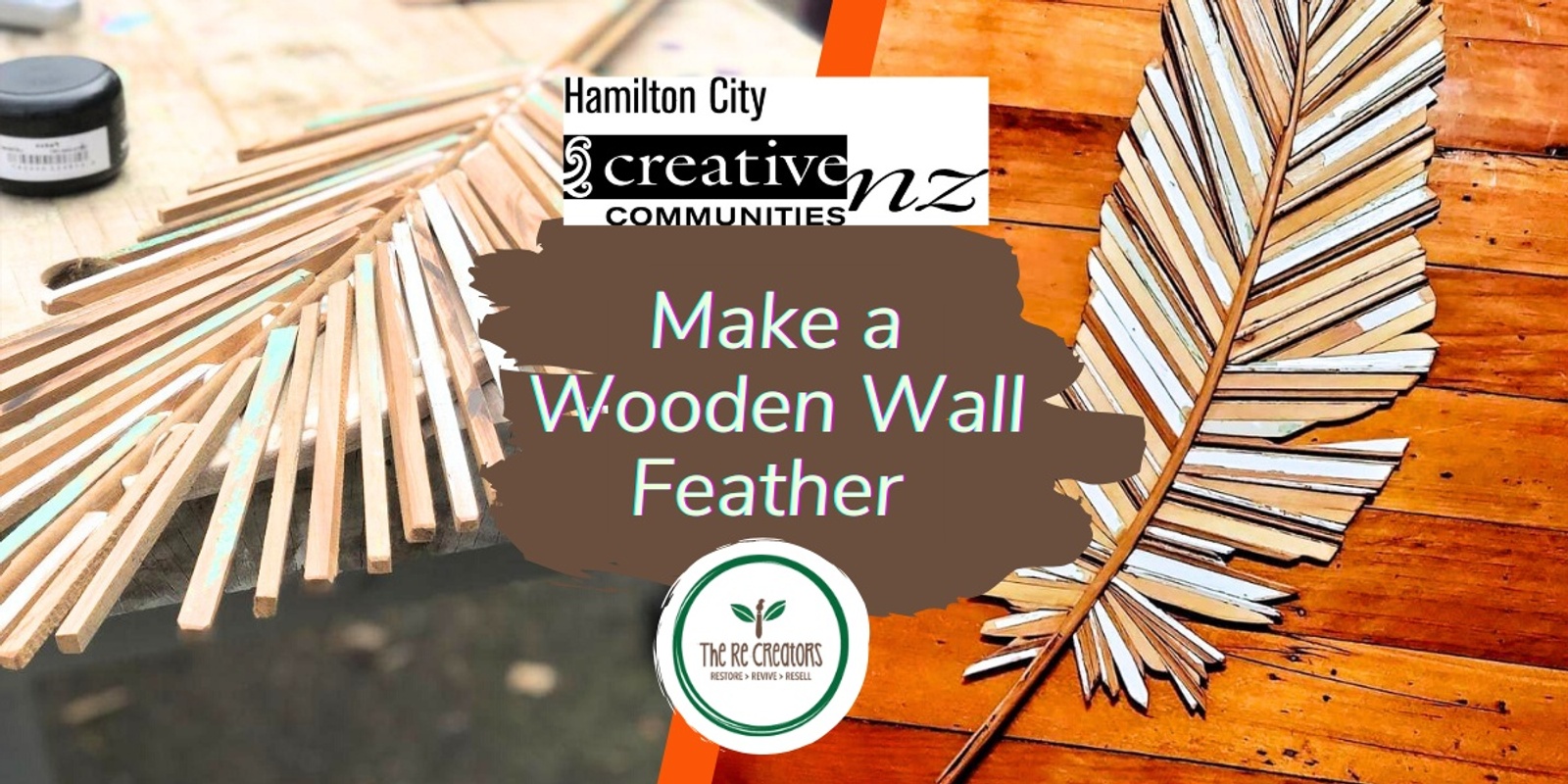 Banner image for  Make a Wooden Wall Feather from Offcuts, Go Eco Saturday 6 July 3.00pm-5.00pm