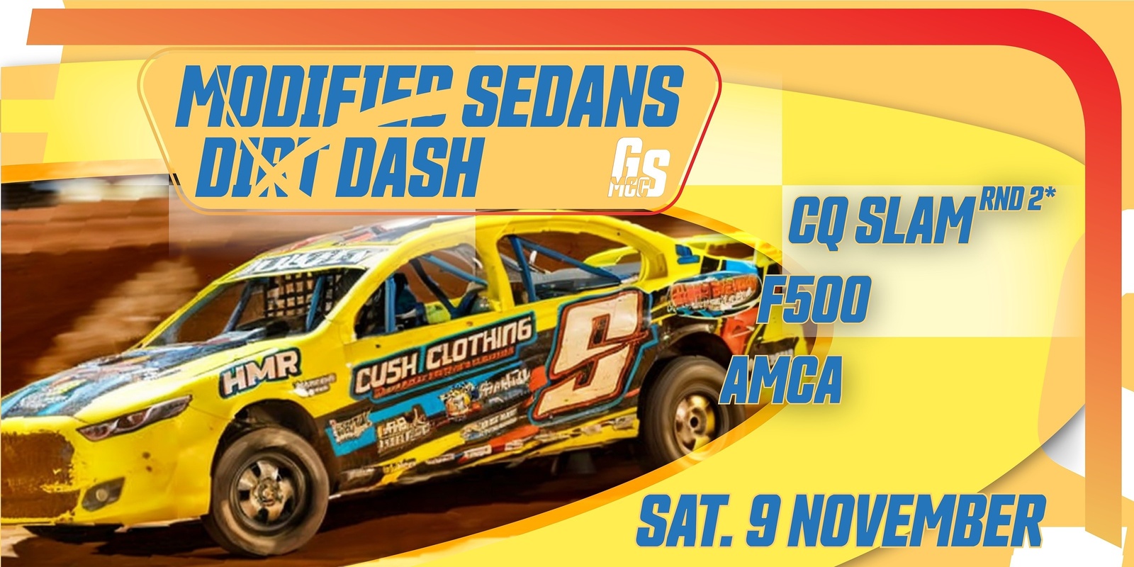 Banner image for McCosker Gladstone Speedway: Modified Sedans - $5K Dirt Dash!