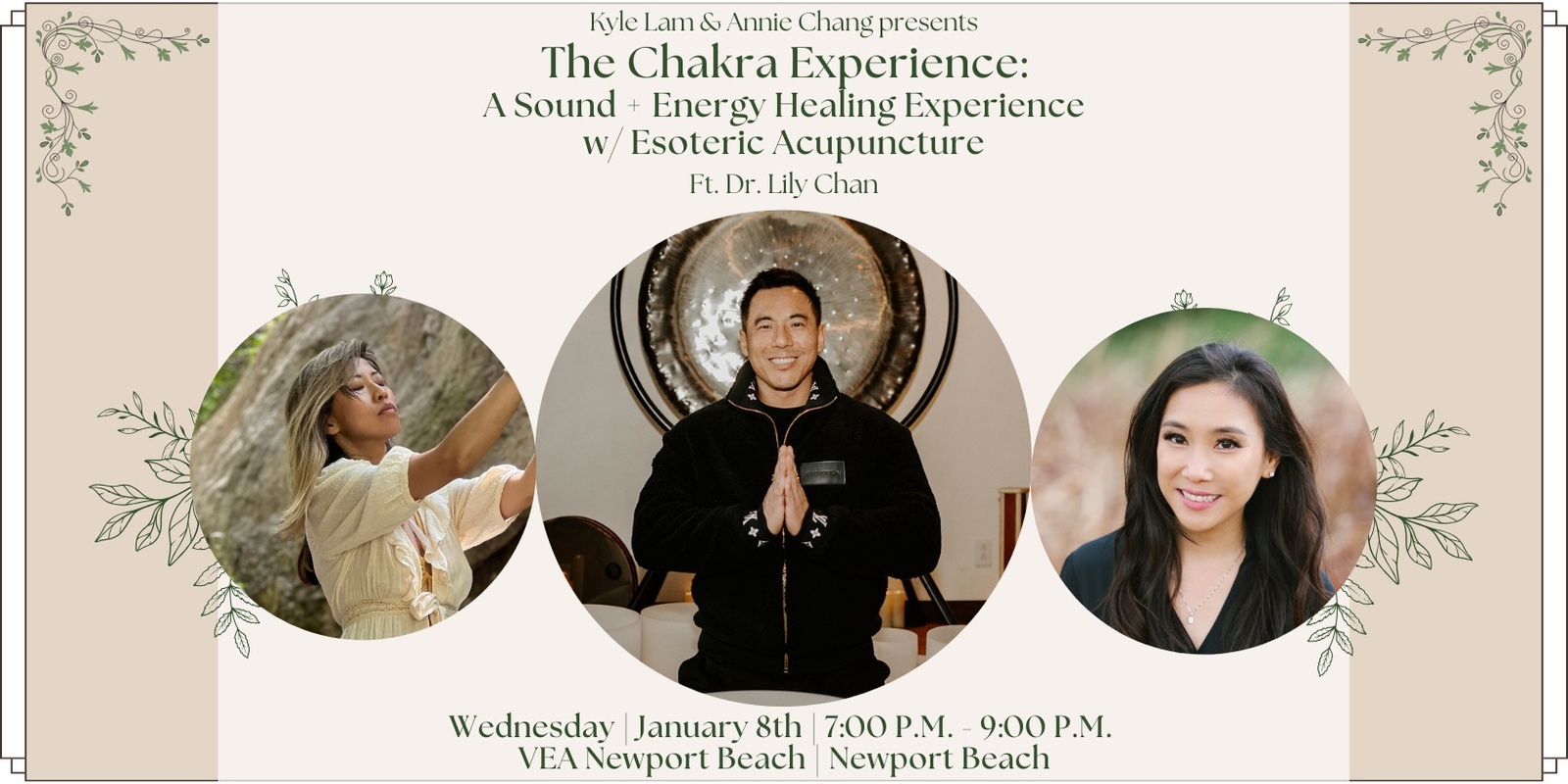 Banner image for The Chakra Experience: A Sound + Energy Healing with Esoteric Acupuncture (Newport Beach)