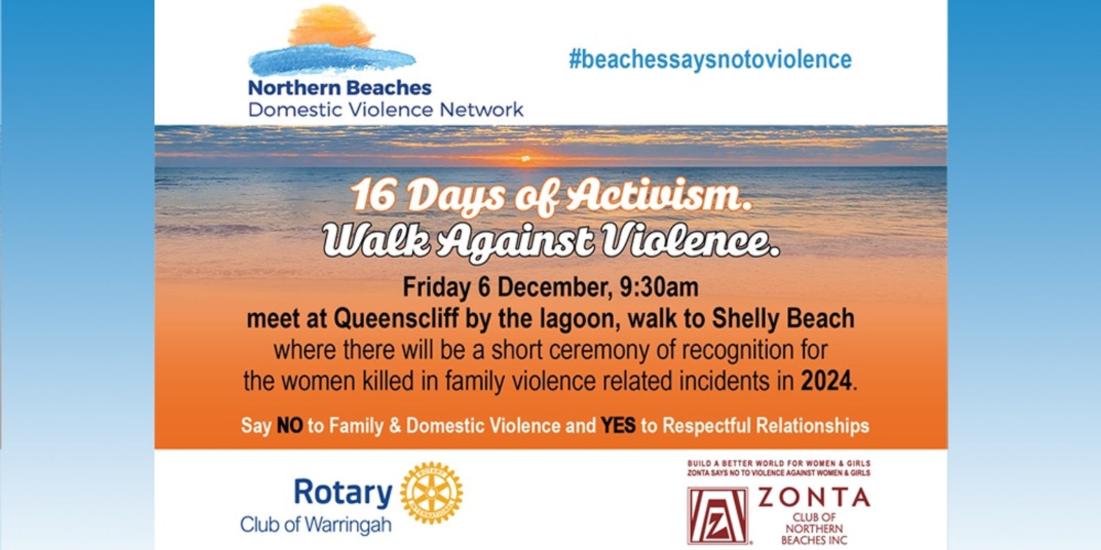 Banner image for 16 Days of Activism Walk Against Violence