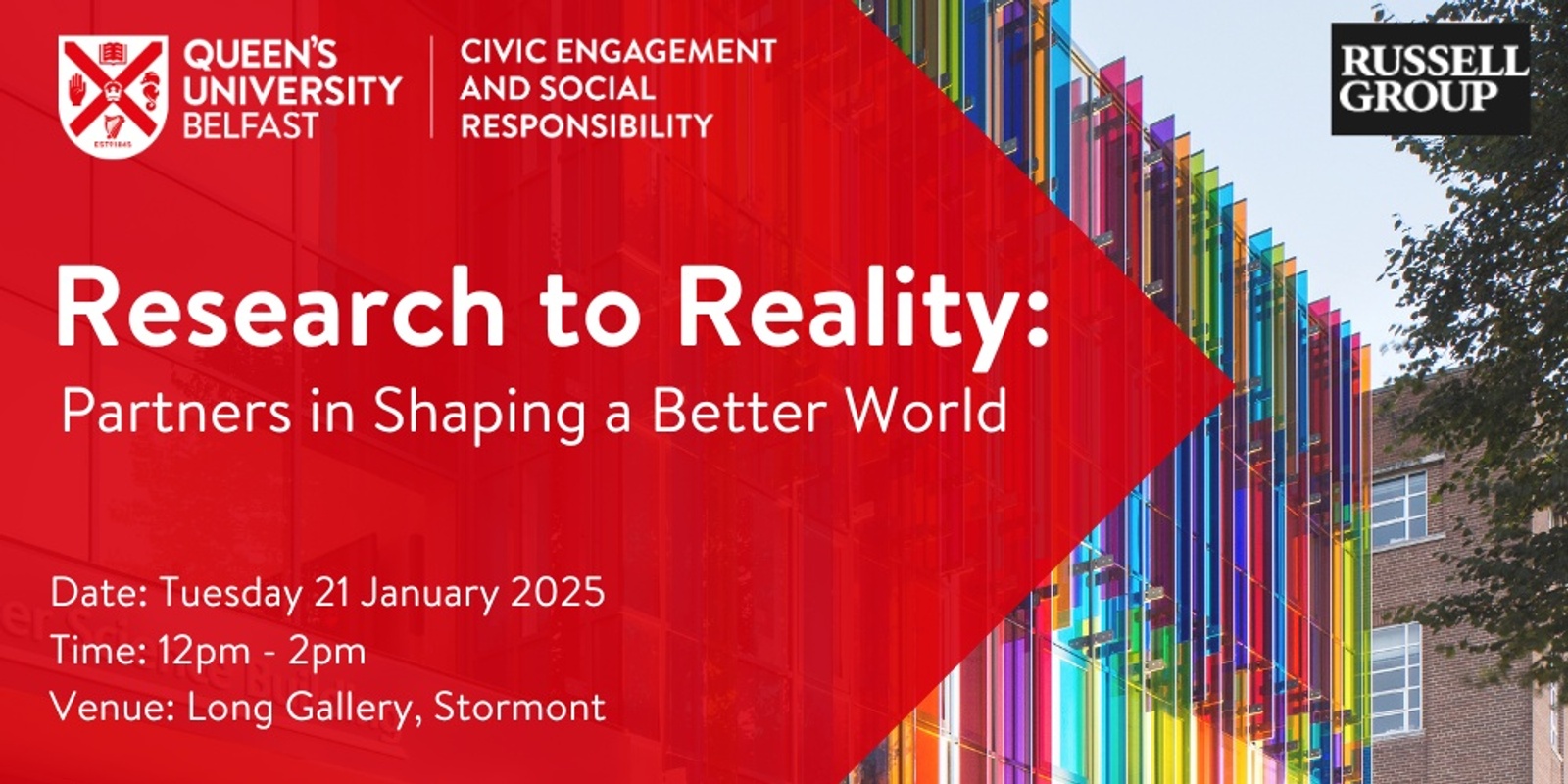 Banner image for Research to Reality: Partners in Shaping a Better World