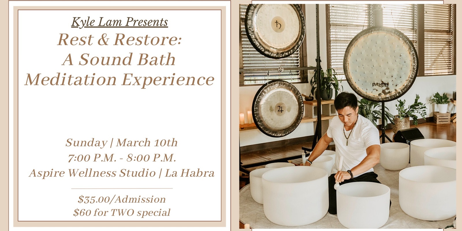 Banner image for Rest & Restore: A Sound Bath Meditation Experience + CBD (La Habra)