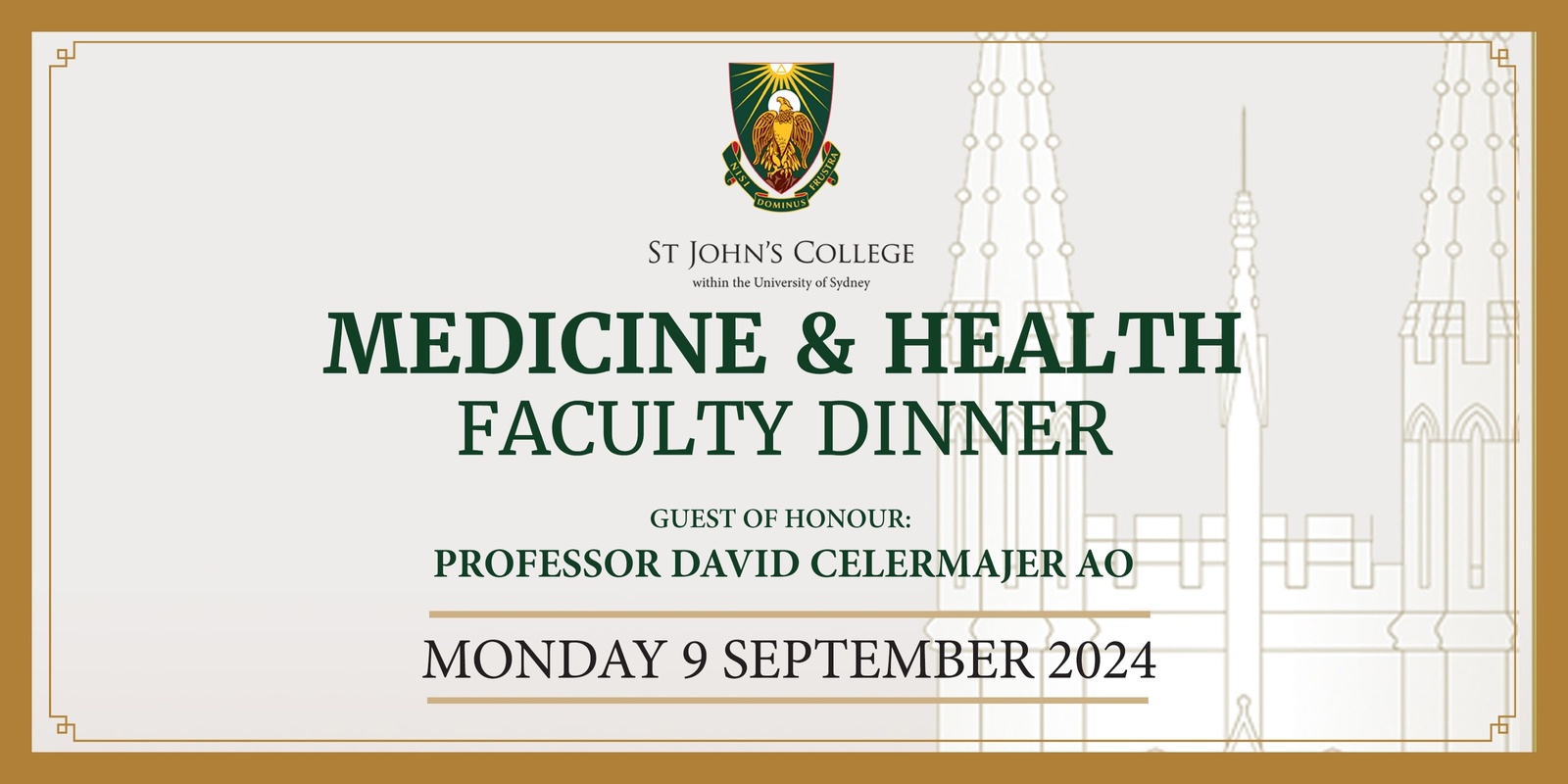 Banner image for Take 2 - Medicine & Health Faculty Dinner - Guest of Honour Professor David Celermajer AO