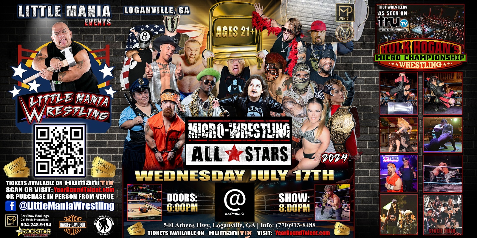 Banner image for Loganville, GA - Micro-Wrestling All * Stars: Little Mania Rips Through the Ring!