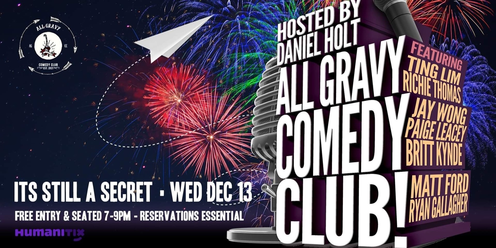 Banner image for All Gravy Comedy Club - Wednesday 13th December