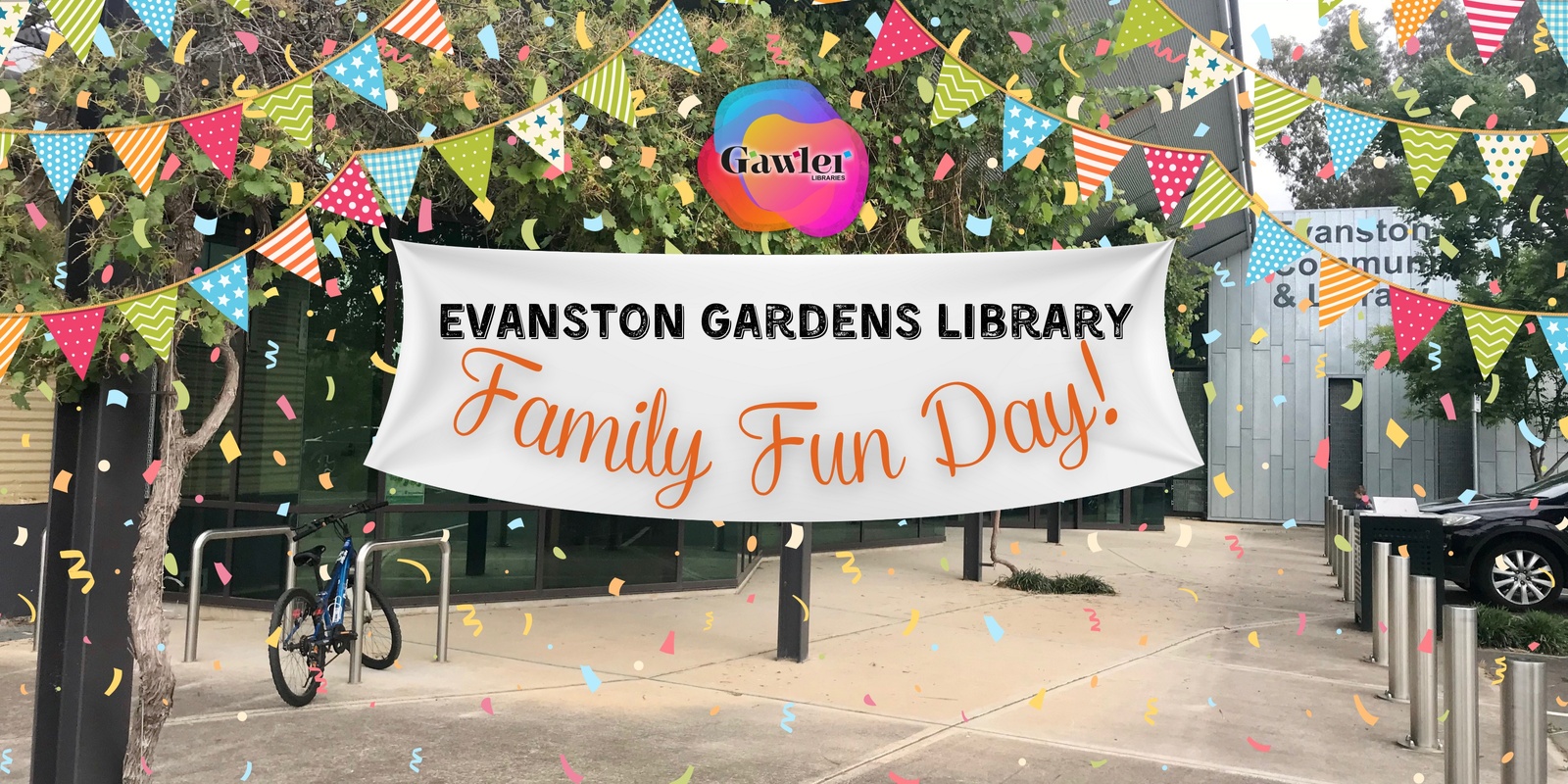 Banner image for Family Fun Day at Evanston Gardens Library