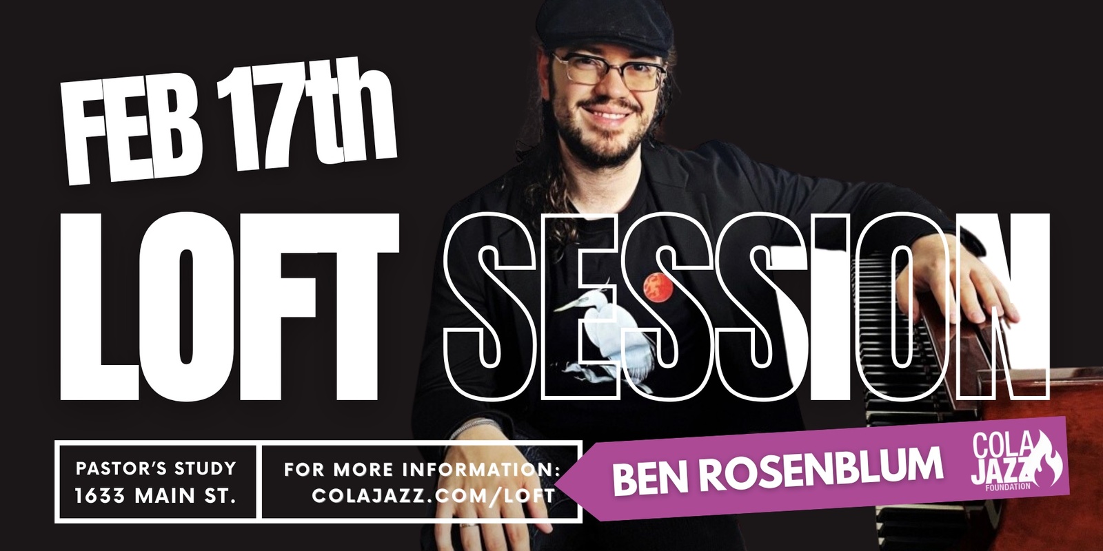 Banner image for Loft Session: Pianist Ben Rosenblum Trio