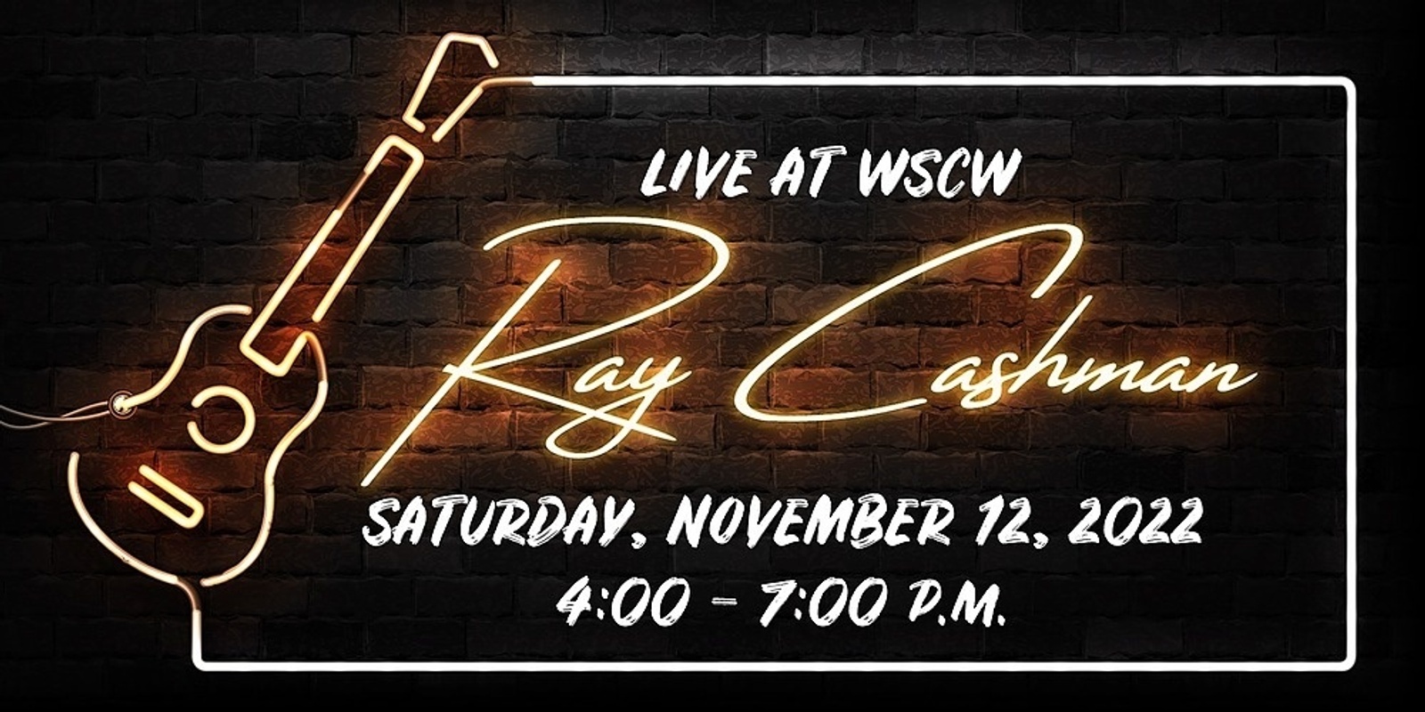 Banner image for Ray Cashman Live at WSCW November 12