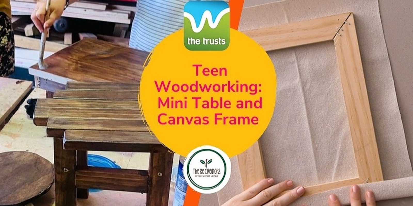 Banner image for Teens Woodworking Make a Mini Table and Canvas Frame, West Auckland's RE: MAKER SPACE, Wednesday, 5 July, 10am-4pm