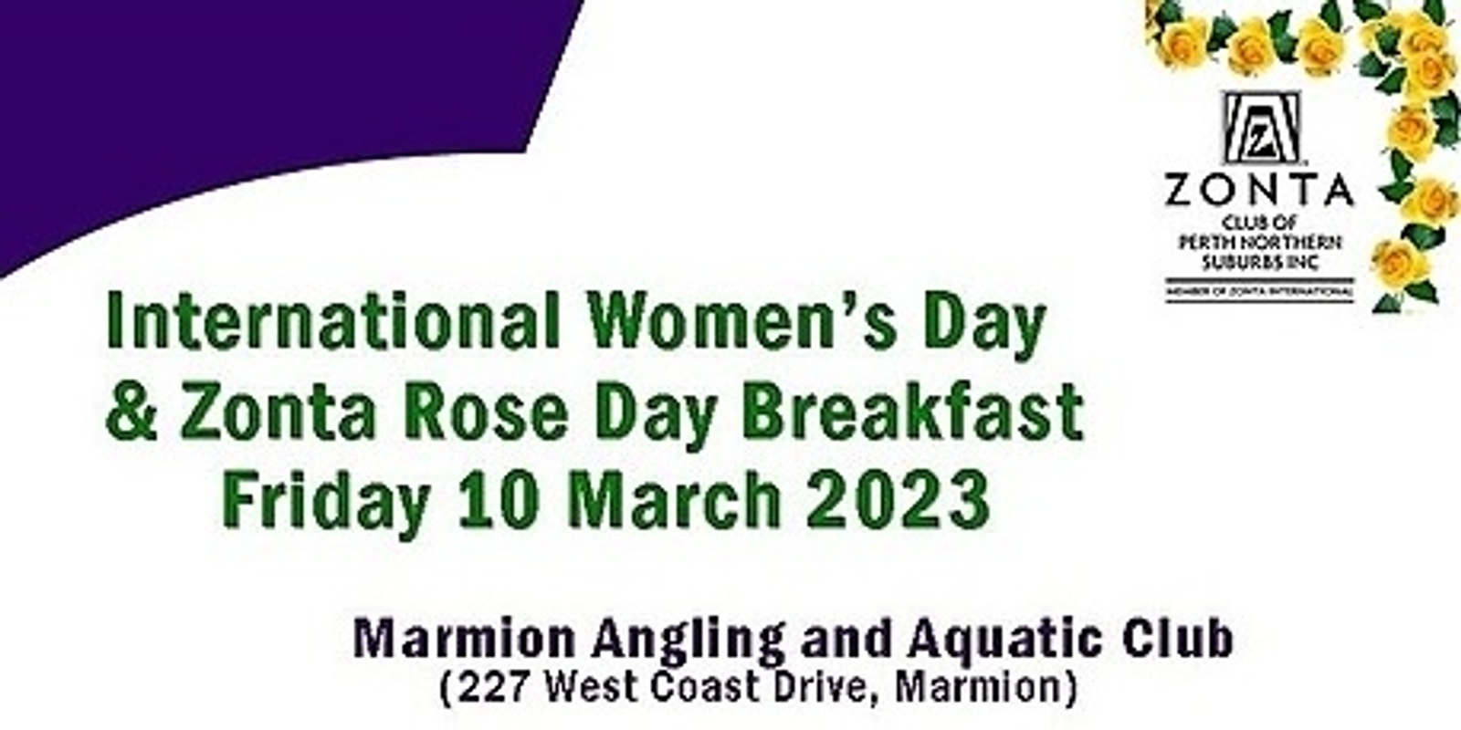 Banner image for ZCPNS International Women's Day Breakfast 2023