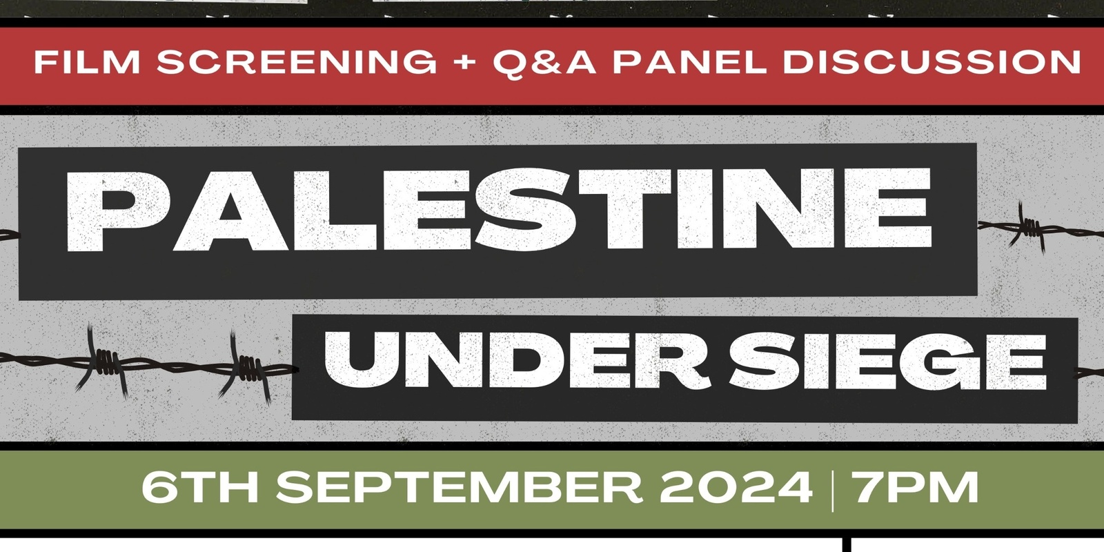 Banner image for Palestine Under Siege - film screening and Q&A panel