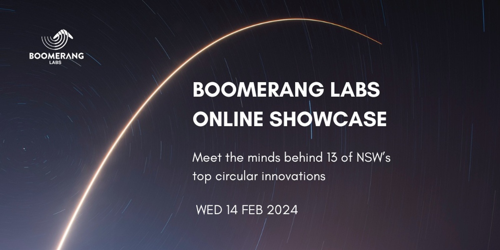 Banner image for Boomerang Labs Accelerator Online Showcase