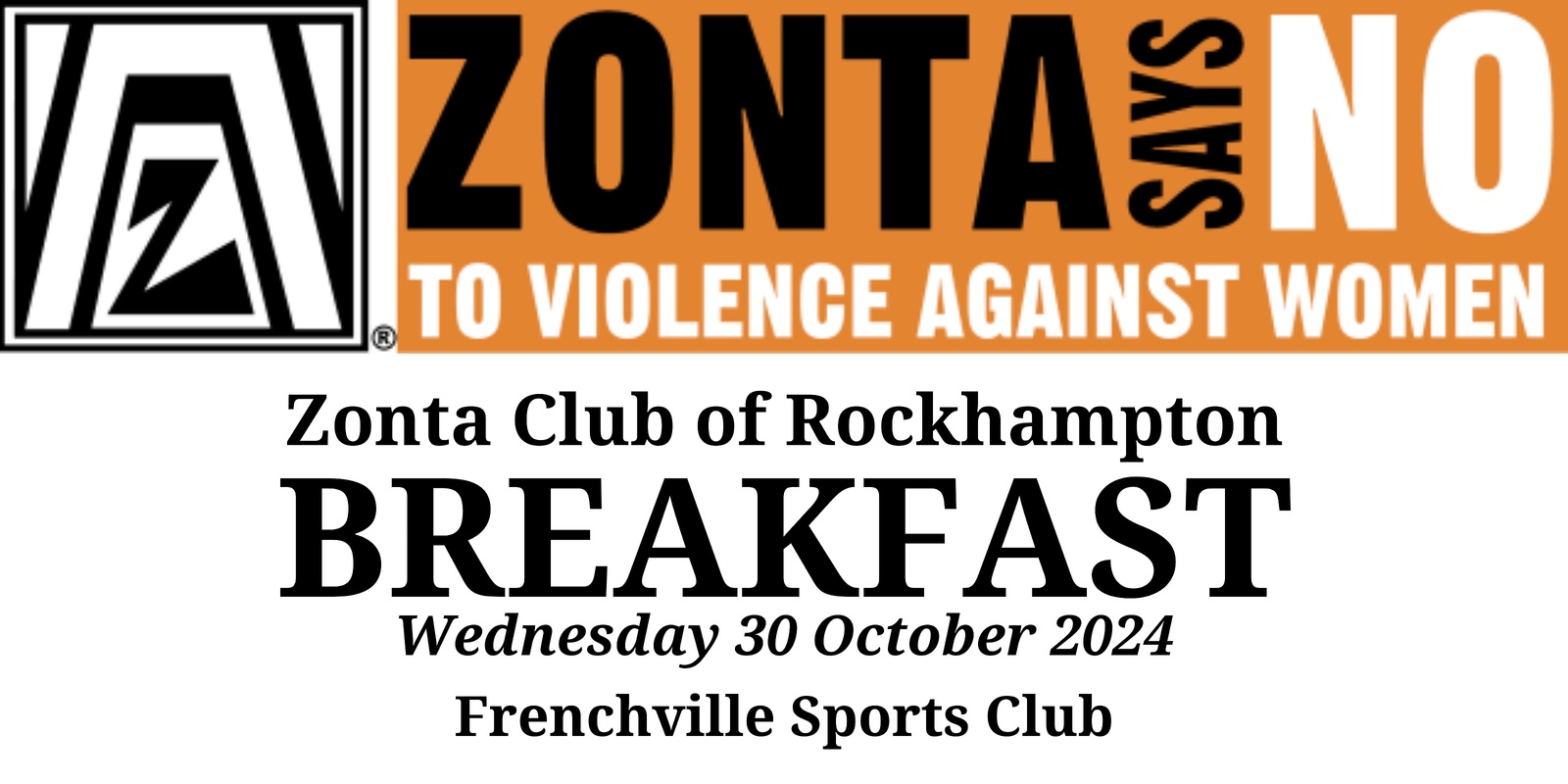 Banner image for Zonta Says No Breakfast