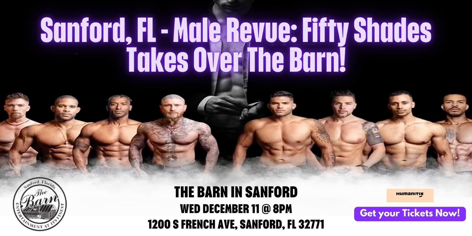 Banner image for Sanford, FL - Male Revue: Fifty Shades Takes Over The Barn!