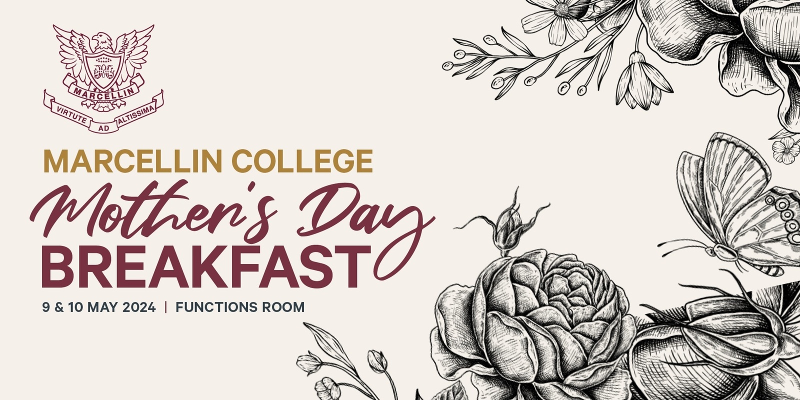 Banner image for  2024 Mother's Day Breakfast - Thursday, 9 & Friday, 10 May 