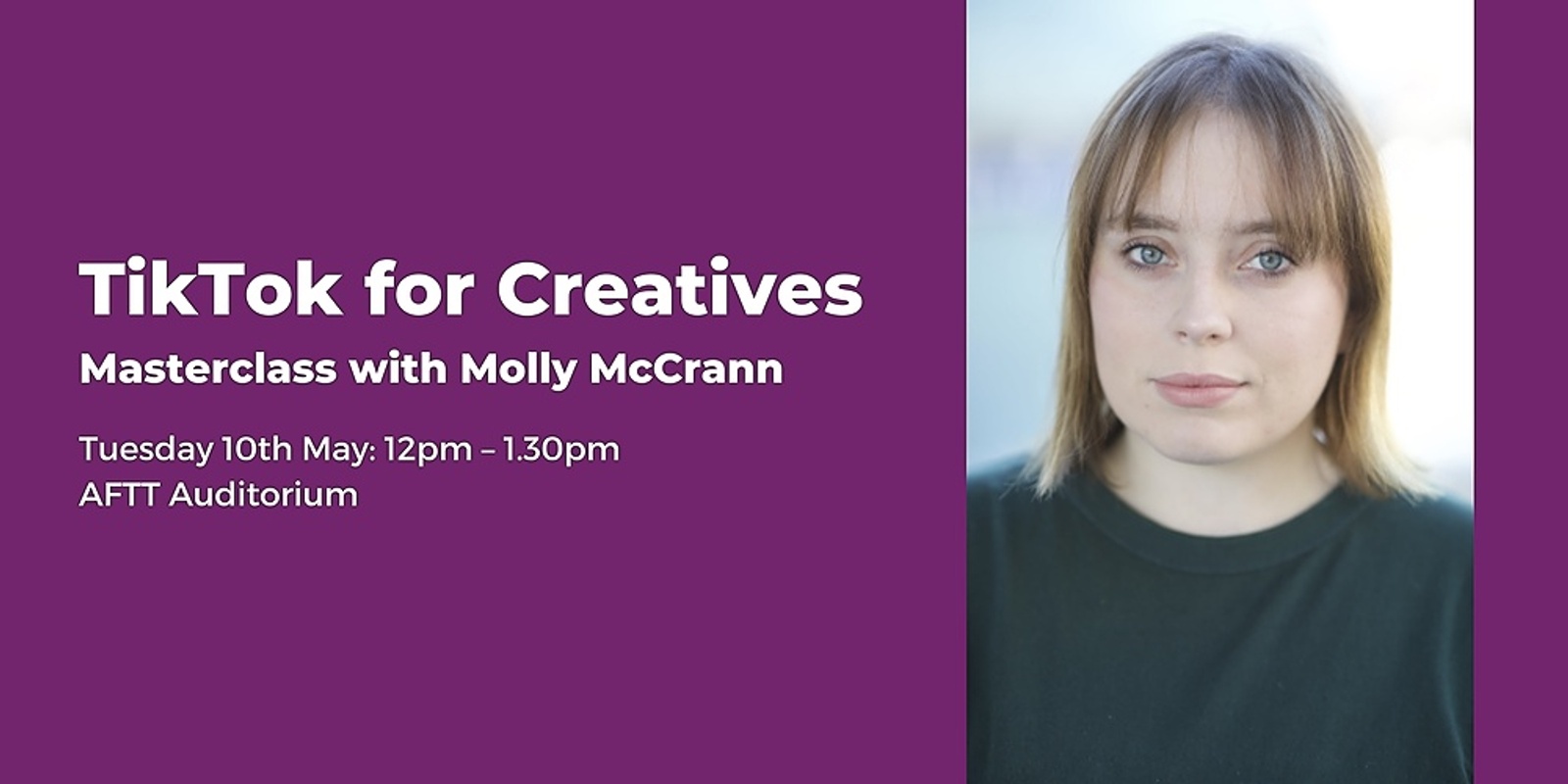 Banner image for TikTok for Creatives – Masterclass with Molly McCrann