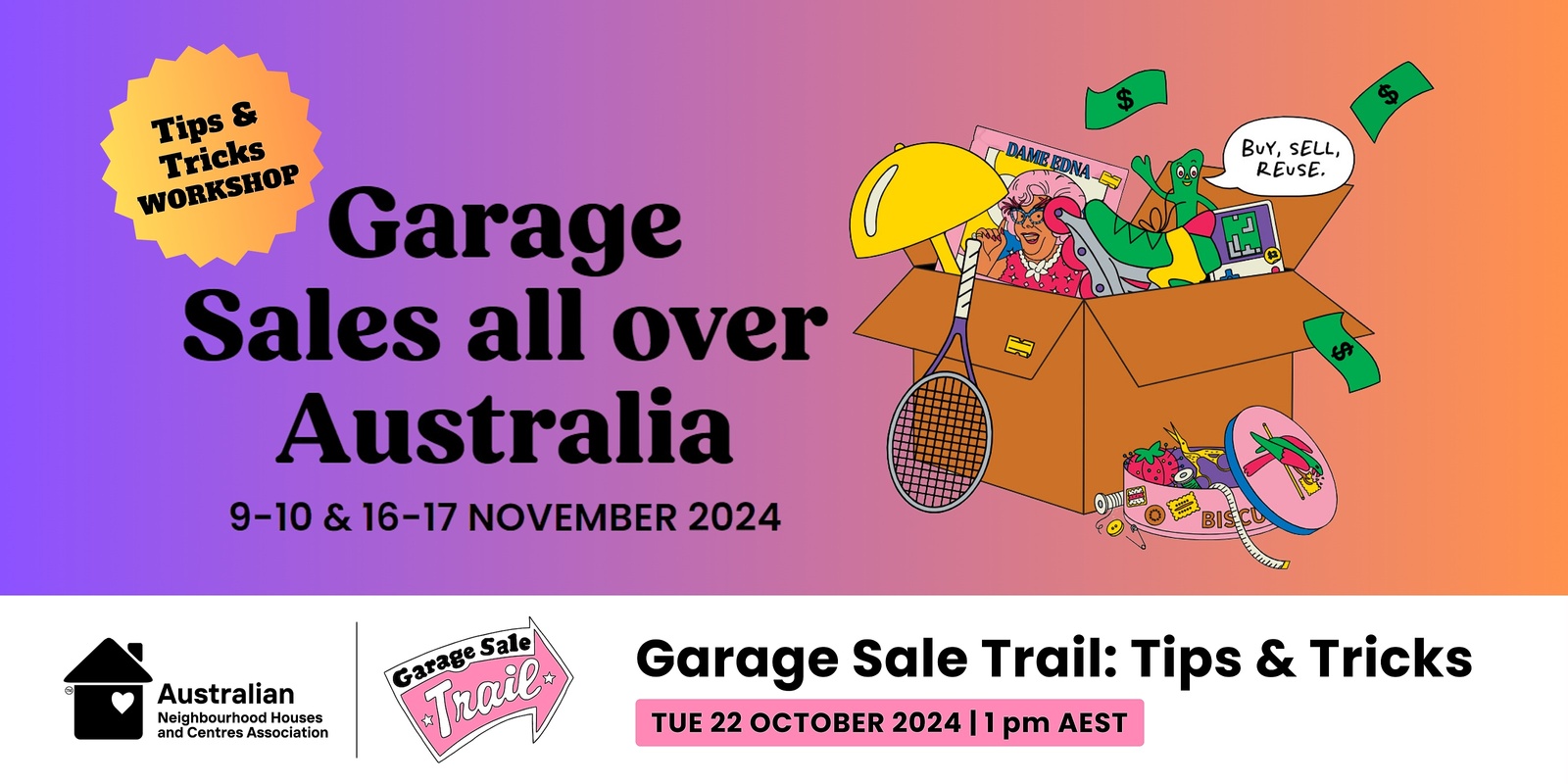 Banner image for Garage Sale Trail: Tips & Tricks Workshop