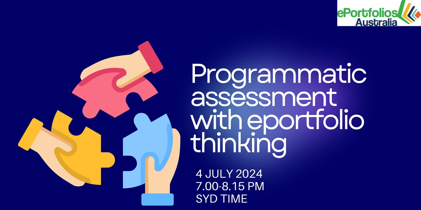 Banner image for Programmatic assessment with eportfolio thinking webinar