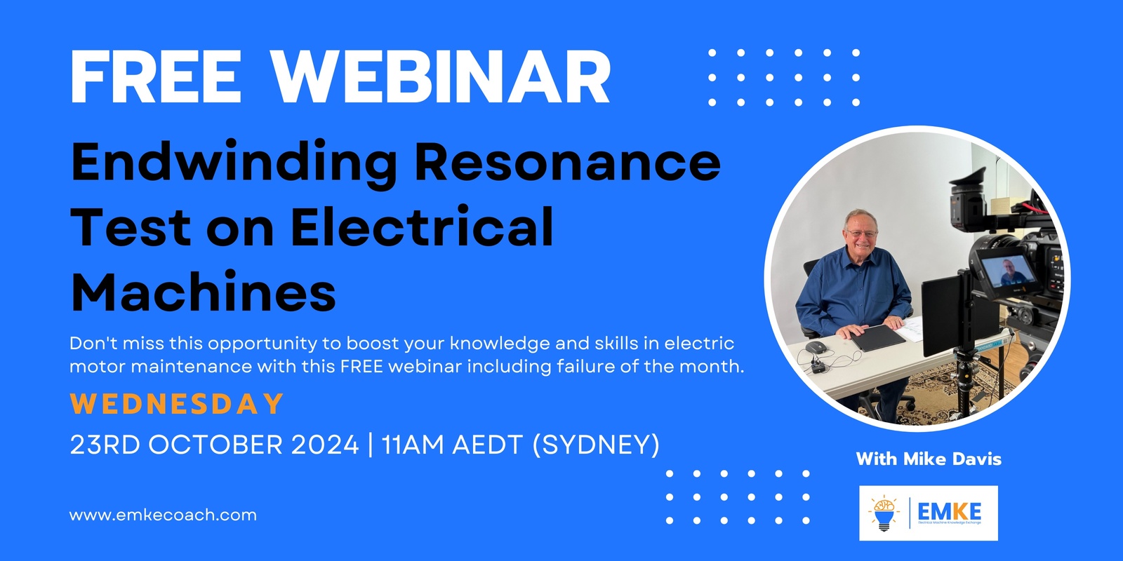 Banner image for Free Webinar: Endwinding Resonance Test on Electrical Machines