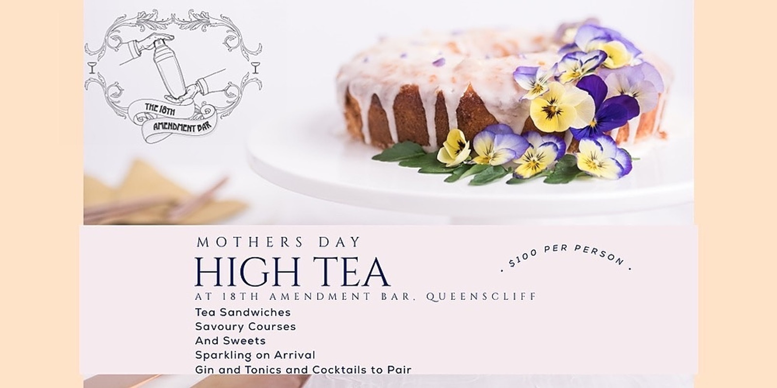 Banner image for Mothers Day Afternoon High Tea at The 18th Amendment Bar, Queenscliff