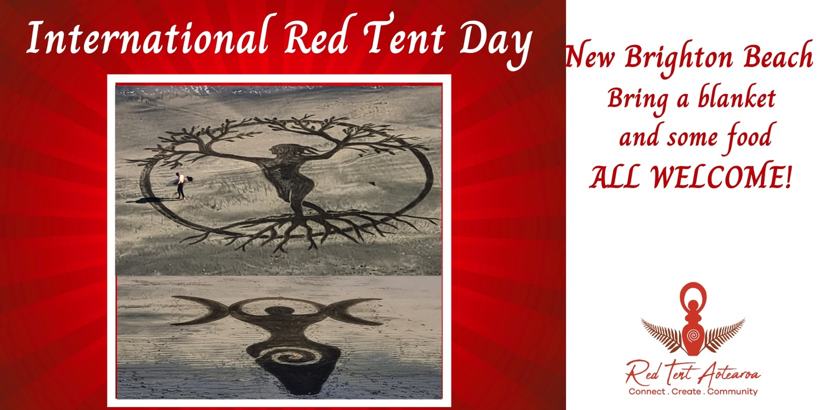 Banner image for International Red Tent Day- Picnic on the beach