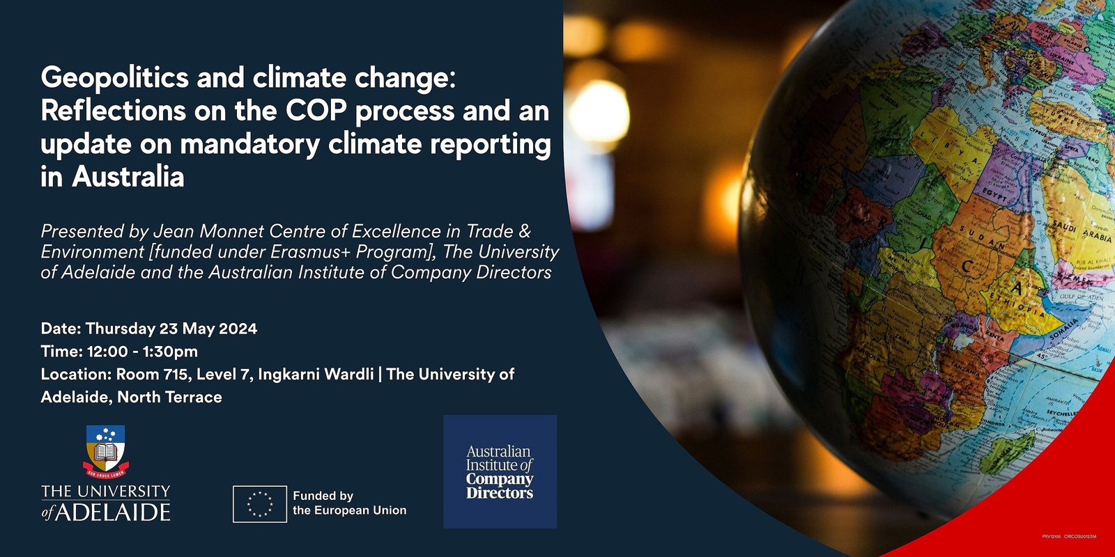 Banner image for Geopolitics and climate change: Reflections on the COP process and an update on mandatory climate reporting in Australia 