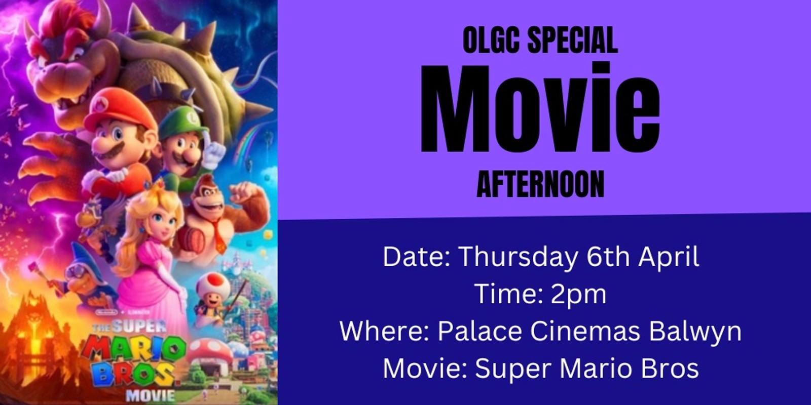 Banner image for OLGC Super Mario Brothers Movie 