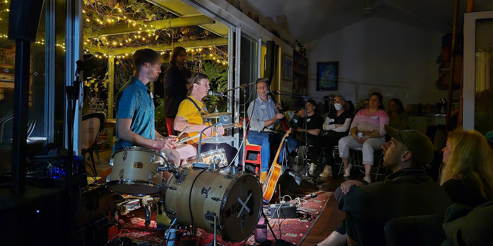 Banner image for In the Round with Tim Darby, Matt Cal, Jessica Depiazzi (Littlefair), and Sabrina Ives  - A Private Musical Evening at Ecoburbia